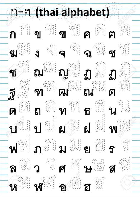 this is a thai ABC sheet to trace if you are thai and you forgot to spell it so here it is to help you if you would like Alfabet Thailand, Thailand Alphabet, Thai Writing, Dari Language, Thai Font, Thai Phrases, Writing Alphabet, Thailand Language, Thai Alphabet