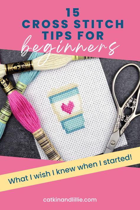 Beginning Cross Stitch, Cross Stitch Tutorial Beginning, Stitch Things, Stitch Techniques, Cross Stitch Beginner, Cross Stitch Tutorial, Stitch Tutorial, Stitch Ideas, Needlework Embroidery