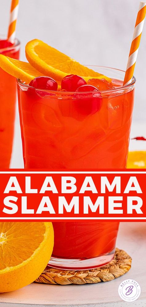 Alabama Slammer Recipe, Easy Fruity Cocktails, Easy Fruit Cocktails, Giggle Juice, Recipes With Fruit Cocktail, Alabama Slammer, Food Prepping, Alcohol Beverages, Bar Stuff