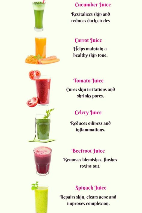 Acne Juice, Spinach Juice, Cucumber Juice, Blemish Remover, Celery Juice, Reduce Dark Circles, Carrot Juice, Tomato Juice, Clear Acne