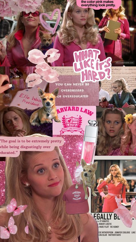 Elle Woods Wallpaper, Elle Woods Aesthetic, Legally Blonde Outfits, Elle Woods Quotes, Early 2000s Movies, Woods Aesthetic, Woods Outfit, Woods Wallpaper, Study Inspiration Quotes