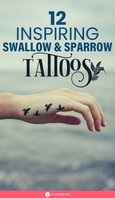 Sparrow Memorial Tattoo, Tiny Sparrow Tattoos For Women, Swallow Tattoo Realistic, Sparrow And Daisy Tattoo, Sparrow Vs Swallow Tattoo, Tiny Sparrow Tattoo, Swallow Tattoos For Women, Small Sparrow Tattoo For Women, Sparrow Tattoos For Women