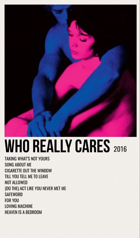 Who Really Cares, Music Poster Ideas, Girls Album, Feel More Confident, Tv Girl, Love Machine, Music Poster Design, Music Album Covers, Girl Posters