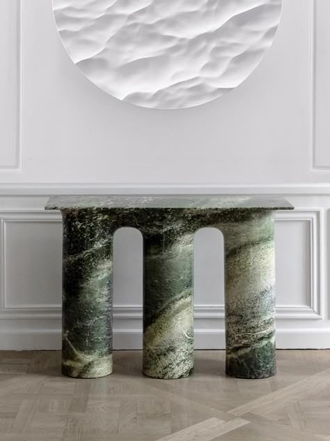 Mathieu Lehanneur, Marble Console Table, Marble Console, Marble Furniture, Green Marble, Marble Table, Casegoods, Console Tables, Interior Furniture