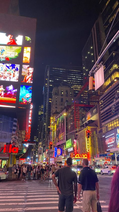 Times Square at night NYC New York Streets At Night, Time Square New York Night, New York Aesthetic Times Square, New York Night Life Aesthetic, Christmas In Nyc Aesthetic Night, New York Times Square Aesthetic, New York Night Street, Time Square New York Aesthetic, Nyc Street Aesthetic