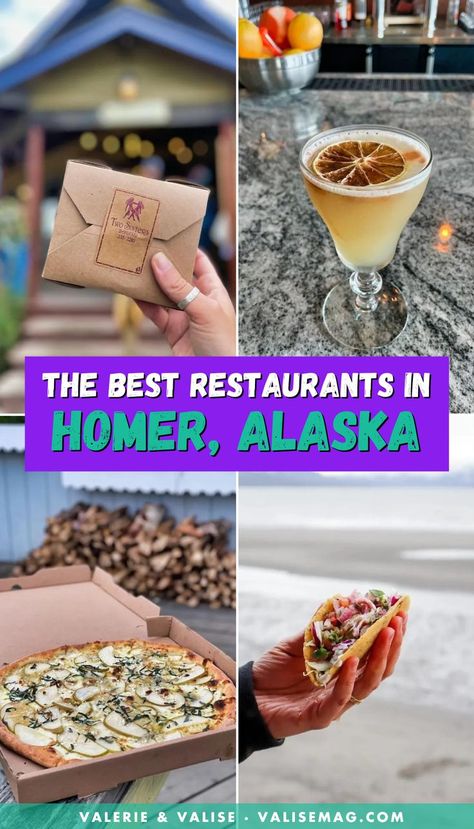 Feeling hungry in Homer, Alaska? Here's a guide to the best restaurants in Homer, as recommended by local Alaskans and based on my own Homer travels! Homer Alaska, Alaska Trip, Alaska Adventures, Visit Alaska, End Of The Road, All Jokes, Vacation Usa, See The Northern Lights, Feeling Hungry