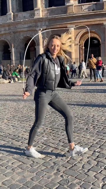 Lauren Flymen | Jump Rope ✨ on Instagram: "Do you think he enjoyed the show? 😁🇮🇹 #italy #rome #collosseum #jumprope #skipping #shuffling #dance #footwork #skills #choreo #wheninrome" Lauren Jumps, Shuffling Dance, Italy Rome, Jump Rope, Rome, You Think, Thinking Of You, Italy, On Instagram