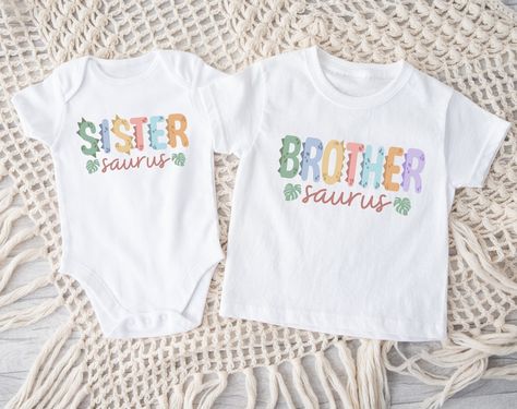 Excited to share the latest addition to my #etsy shop: Sistersaurus Sis And Bro, Uncle Shirts, Dinosaur Shirts, Matching Stuff, Grandpa Shirts, Dino Tee, Sister And Brother, Dino Shirt, Matching Family Shirts