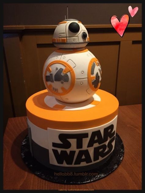 Star Wars Cake Toppers, Star Wars Birthday Cake, Pear And Almond Cake, Birthday Cupcakes Decoration, Cupcakes For Men, Best Cake Ever, Cupcakes Birthday, Star Wars Bb8, Star Wars Cake