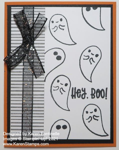 Cutest Halloween Stamp Set Easy Halloween Cards, How To Make Invitations, Halloween 6, Halloween Cards Handmade, Make Cards, Stamping Tools, Designer Paper, Halloween Card, Halloween Paper