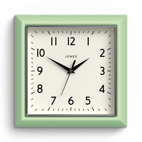 PRICES MAY VARY. Jones clocks are proudly designed in the UK A moulded, square shaped wall clock with a metallic bezel and metal hands under a glass lens. It features a colourful case with an easy to read arabic dial This compact wall clock is perfect for adding style and function to a kitchen where wall space is at a premium Add this versatile piece of décor to your kitchen wall, living room, bedroom, hallway or office. It also makes the perfect birthday present or wedding gift Materials: Acryl Square Clock, Living Room Wall Clock, Mustard Walls, Wall Clock Digital, Minimalist Clocks, Bedroom Wall Clock, Clock Ideas, Office Clock, Contemporary Wall Clock