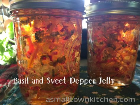 Hot Cherry Pepper Jelly, Basil Pepper Jelly, Unique Pepper Jelly, Pepper Jam Recipes For Canning, Banana Pepper Jelly Recipe, Banana Pepper Jelly, Basil Jelly, Sweet Pepper Jelly, Pepper Jellies