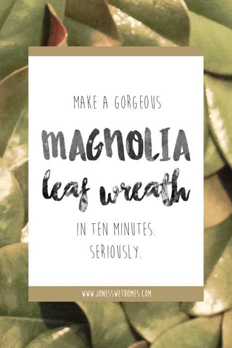 Magnolia Leaf Wreath in 10 Minutes {www.jonessweethomes.com}