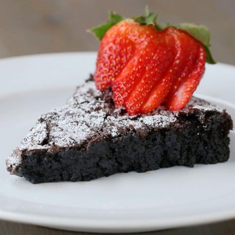 Swedish Sticky Chocolate Cake (Kladdkaka) Recipe by Tasty Swedish Sticky Chocolate Cake, Kladdkaka Recipe, Sticky Chocolate Cake, Swedish Chocolate, Amazing Chocolate Cake Recipe, Low Carb Vegetarian Recipes, Chocolate Mug Cakes, Best Chocolate Cake, Swedish Recipes