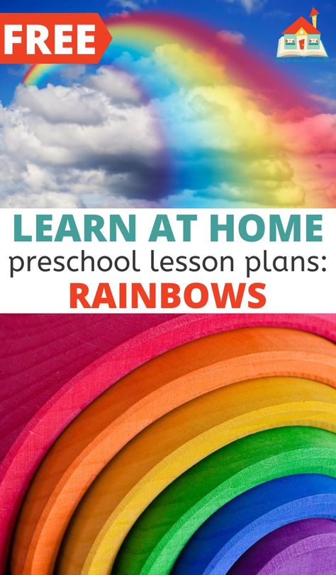 Rainbow Montessori Activities, Rainbow Lesson Plans Preschool, Preschool Rainbow Activities, Preschool Rainbow Theme, Rainbow Preschool Activities, Rainbow Activities Preschool, Parent Involvement Activities, Free Preschool Lesson Plans, All About Rainbows