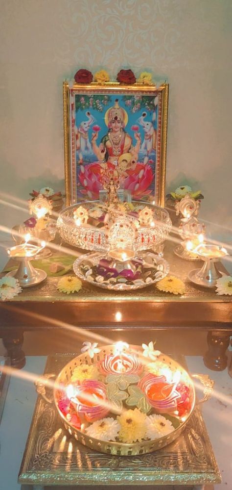 Lakhi Puja, Pooja Snap, Laxmi Pooja, Lakshmi Puja, Laxmi Puja, Lakshmi Pooja, Pooja Decoration, Blue Rose Tattoos, Temple Decor