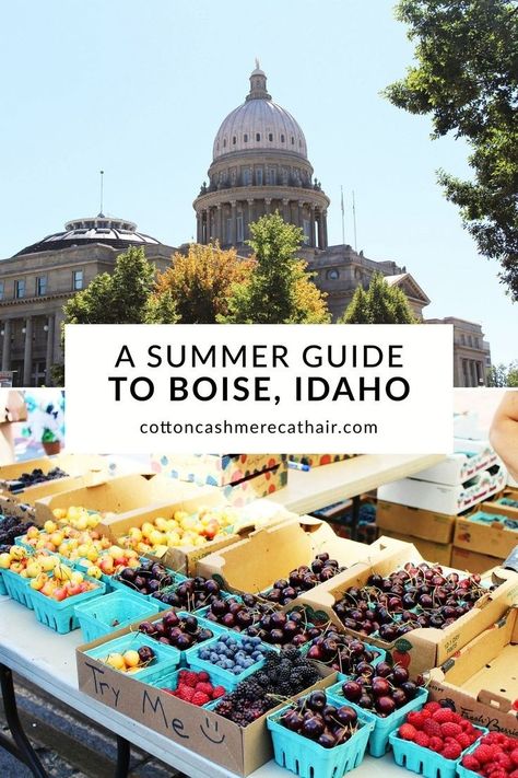 Boise blogger Kimi of Cotton Cashmere Cat Hair put together the PERFECT summer guide to Boise, Idaho! Check out this list of the best things to do in Boise in summer, where to eat, where to stay, and more things to know to have the best time in Boise from June through August. Idaho Vacation, Idaho Travel, New York Style Pizza, Cool Restaurant, Boise Idaho, Usa Travel Destinations, Cat Hair, United States Travel, Summer Cotton