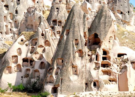 Uçhisar Castle by Shutterstock contributor Apurva Madia Turkey History, Cave Hotel, Cappadocia Turkey, Underground Cities, Cave House, Traditional Houses, House On The Rock, Secret Places, Magical Places