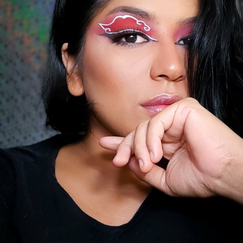 Akatsuki Eye Makeup, Akatsuki Makeup, Unique Makeup, Makeup Stuff, Makeup Goals, Makeup Inspo, Makeup Inspiration, Makeup Looks, Eye Makeup