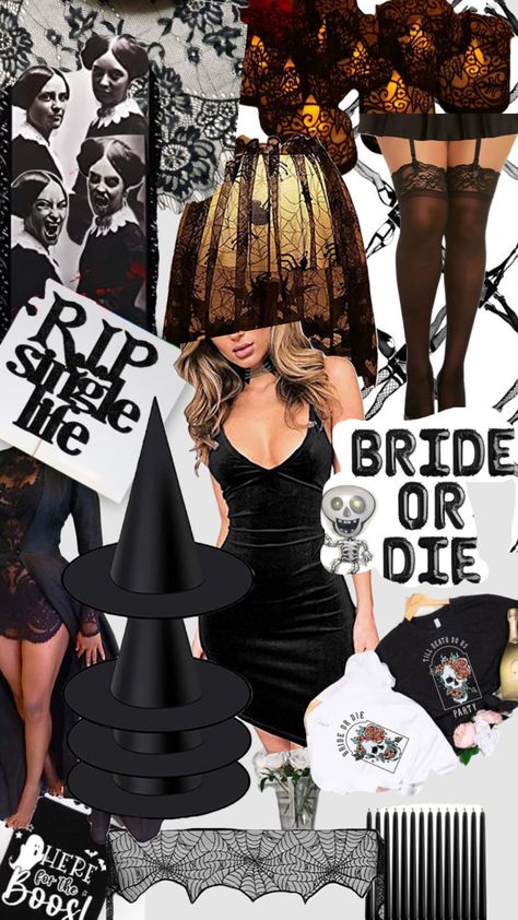 Spooky Bride or Die Bachelorette Party Inspo👻Halloween bachelorette party💀Miss to Mrs with all my Witches 🧙‍♀️ALL PRODUCTS ARE TAGGED IN LTK + Amazon Storefront @courtneylovesasoiree #boochelorette Spooky Bride, Halloween Bachelorette Party, Bride Or Die, Ultimate Bachelorette Party, Bachelorette Inspo, Bachelorette Party Planning, Bachelorette Themes, Bachelorette Outfits, Party Inspo