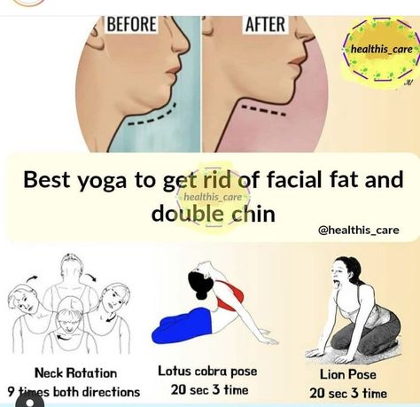 Double Chin Exercises, Chin Exercises, Yoga Facts, Modele Fitness, Full Body Workout Routine, Daily Yoga Workout, Workout For Flat Stomach, Quick Workout Routine, Workout Without Gym