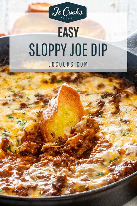 You won't want to miss out on this Sloppy Joe Dip that's got Game Day written all over it. A hot and cheesy ground beef dip that's an irresistible appetizer perfect for any occasion. #sloppyjoedip #dip #recipe Sloppy Joe Dip Recipe Crockpot, Hot Dip With Ground Beef, Sloppy Joe Appetizer, Hot Beef Dip Recipes, Ground Beef Game Day Recipe, Ground Beef Dips Easy, Cheesy Ground Beef Dip, Meat Dip Recipes, Ground Beef Dips