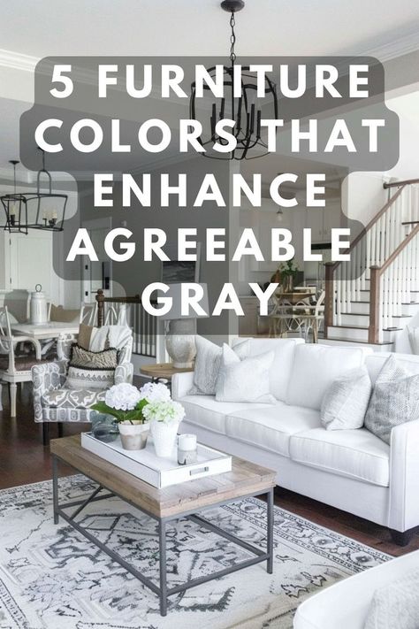 Ready to unleash your creativity and transform your space with Agreeable Gray as your canvas? Discover the furniture colors that will perfectly pair with this versatile shade, allowing you to create a space that reflects your unique style. From bold and vibrant hues to soft and subtle shades, the choice is yours. Click now to explore these inspiring combinations and let your imagination run wild. #UnleashYourCreativity #AgreeableGrayInspiration #StylishInteriors #HomeDecorIdeas #PerfectPairings Yellow Combination, Furniture Colors, Green And Lavender, Agreeable Gray, Innovative Furniture, Visually Pleasing, Furniture Arrangement, Colorful Furniture, Seafoam Green