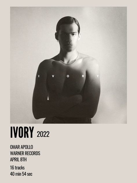 Omar Apollo Ivory, Omar Apollo, Polaroid Album, Aesthetic Polaroid, Minimal Aesthetic, Room Posters, Picture Wall, Poster Wall, Album Covers