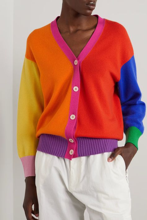 Best Cardigans, Knitwear Inspiration, Color Block Cardigan, Knitwear Fashion, Cashmere Cardigan, Knitwear Cardigan, Knit Fashion, Baby Sweaters, Knitting Inspiration