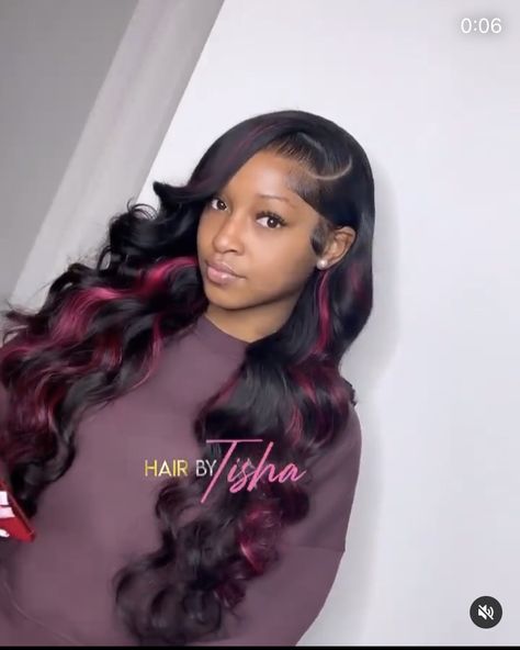 Valentines Hairstyles, Mixed Curly Hair, Sleek Ponytail Hairstyles, Frontal Wig Hairstyles, Peekaboo Hair, Sew In Hairstyles, Birthday Hairstyles, Cute Curly Hairstyles, Quick Weave Hairstyles