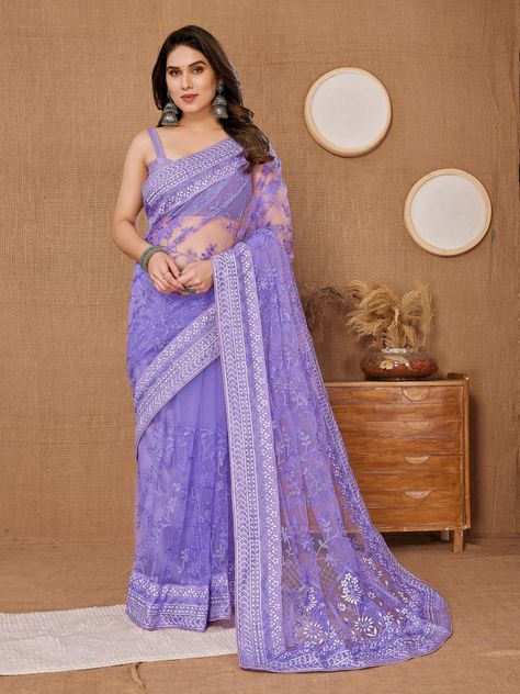 RVL 6213 SINGLES AVAILABLE Beautiful Designer Heavy Butterfly Net Saree Saree Fabric : Net Blouse : Separate Blouse Piece Blouse Fabric : Silk Pattern : Embroidered Blouse Pattern : Solid Net Quantity (N) : Single Sizes : Free Size Country of Origin : India Purple Net Saree, Lehenga Choli Wedding, Purple Saree, Bollywood Lehenga, Party Wear Gown, Indian Designer Sarees, Plus Size Gowns, Wedding Saree Indian, Party Wear Lehenga