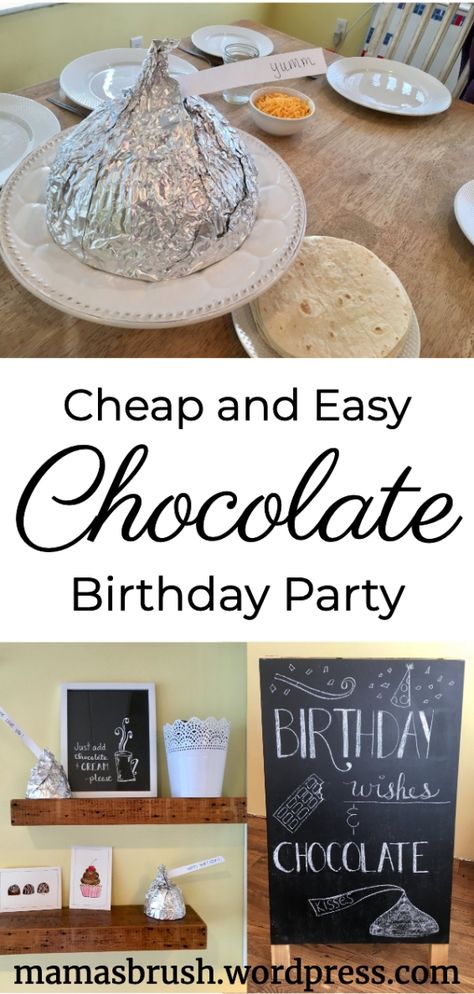 Chocolate Themed Birthday Party, Chocolate Birthday Party, Cupcake Cards, Chocolate Party, Birthday Party Activities, Kisses Chocolate, Theme Birthday Party, Hershey Chocolate, Birthday Surprise Party