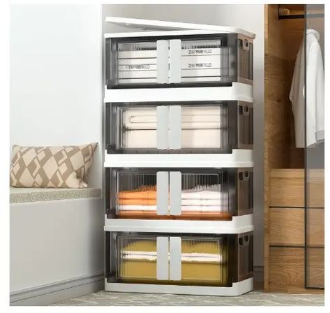 7 Genius Storage Cabinet Ideas for a Clutter-Free Bedroom 13 Cabinet With Wheels, Collapsible Storage, Collapsible Storage Bins, Stackable Storage Bins, Plastic Shelves, Storage Bins With Lids, Foldable Storage, Plastic Storage Bins, Dorm Room Essentials