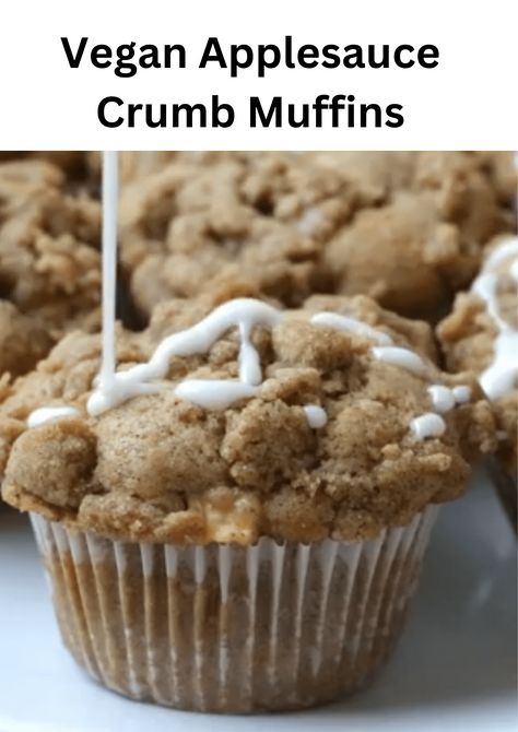 Vegan Applesauce Crumb Muffins Easy Vegan Breakfast Muffins, Vegan Apple Crumble Muffins, Vegan Apple Oatmeal Muffins, Vegan Coffee Cake Muffins, Vegan Protein Bars Recipe, Vegan Egg Mcmuffin, Vegan Jambalaya, Vegan Plan, Vegan Alfredo