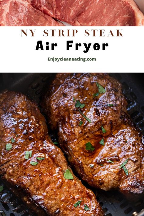 Strip Steak Ny Strip Steak Recipes, Air Fry Steak, Resep Steak, Strip Steak Recipe, Ribeye Steak Recipes, Steak Sandwiches, Air Fryer Steak, New York Strip, Ny Strip Steak