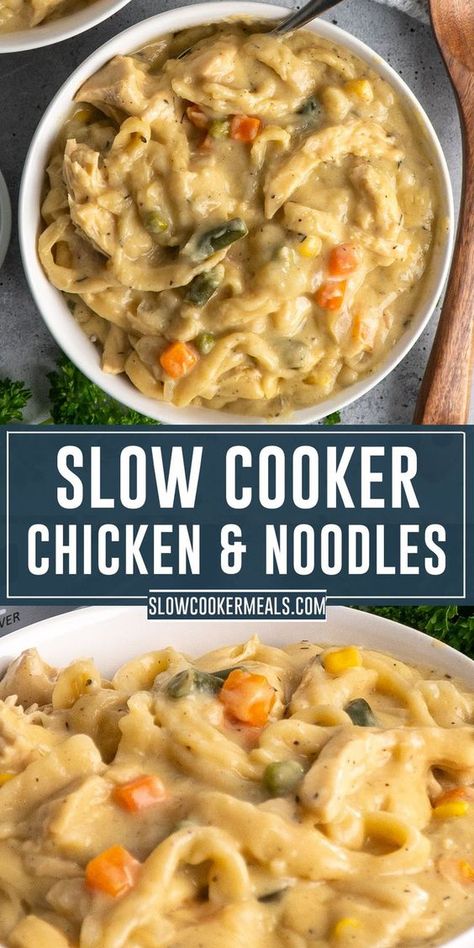 Chicken Crockpot Noodles, Comforting Chicken Noodles Crockpot, Crockpot Meals With Noodles, Slow Cooker Chicken And Pasta Recipes, Thick Chicken Noodle Soup Crockpot, Crockpot Chicken And Noodles Easy, Crockpot Recipes Noodles, Slow Cooker Chicken Casserole Recipes, Crockpot Chicken And Noodles Recipes