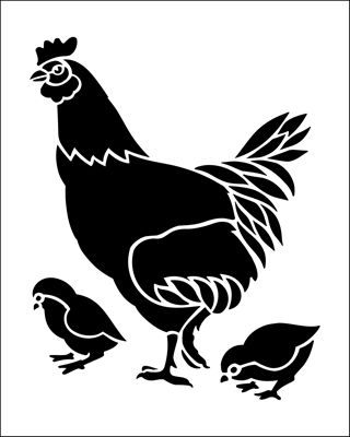 Chicken Stencil, Bird Stencils, Black And White Silhouette, Stencils Online, Bird Stencil, Outline Images, Stencil Ideas, Animal Stencil, Stencils Printables