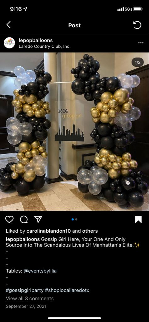 Gossip Girl Themed Birthday Party, Gossip Girl Prom, Gossip Girl Themed Party, Gossip Girl Birthday Party, Gossip Girl Birthday, Gossip Girl Decor, Glitz And Glamour Party, Birthday Party Luxury, 21st Birthday Party Themes