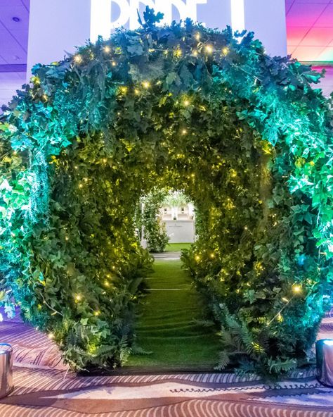 Let your guests enter through our Foliage tunnel for an exciting guest event walkway. Add colours and textures through flowers and lighting to add to the drama. Great for Madhatter themed events, festival décor, enchanted forest parties and many more green themes. Event Walkway, Enchanted Forest Dance, Enchanted Forest Theme Party, Enchanted Theme, Enchanted Forest Prom, Flower Archway, Enchanted Forest Decorations, Enchanted Forest Party, Enchanted Forest Theme