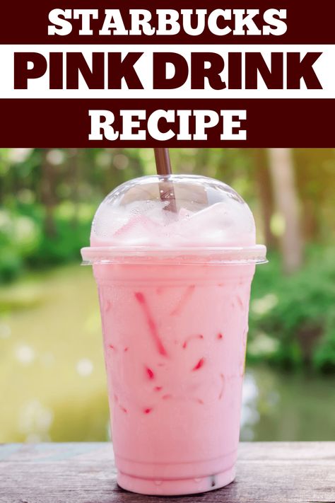 This Starbucks pink drink recipe might be even tastier than the original! Skip the line and save your cash by making this copycat pink drink at home. Pink Drink Recipe, Starbucks Pink Drink Recipe, Pink Drink Starbucks, Raspberry Juice, Starbucks Pink Drink, Pink Drink Recipes, Drink Starbucks, How To Make Pink, Starbucks Vanilla