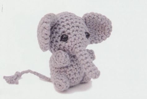 Haakpatroon Minimini Olifant Crochet Hats, Amigurumi, Hats, Crochet