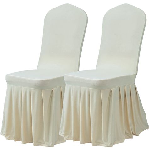 PRICES MAY VARY. High Quality Chair Cover: Made of 95% polyester & 5% spandex. Soft to touch and comfortable, wrinkle resistant and no fading. The chair cover has excellent elasticity and durability, protecting your chair from daily wear and stains, keeping it clean and fresh all the time. Suitable for Chair Size: Back Height 17.7 Inch-23.6Inch (45-60 cm); Seat Length 15.7 Inch-19.7 Inch (40-50 cm); Seat Width 15.7 Inch-19.7 Inch (40-50 cm). Please careffully check the size of chairs in the item Gold Chair Covers, Dining Room Chair Covers, Chair Size, 2025 Wedding, Ikea Chair, Dining Room Chair, Seat Protector, Dining Chair Slipcovers, Wedding Decor Elegant