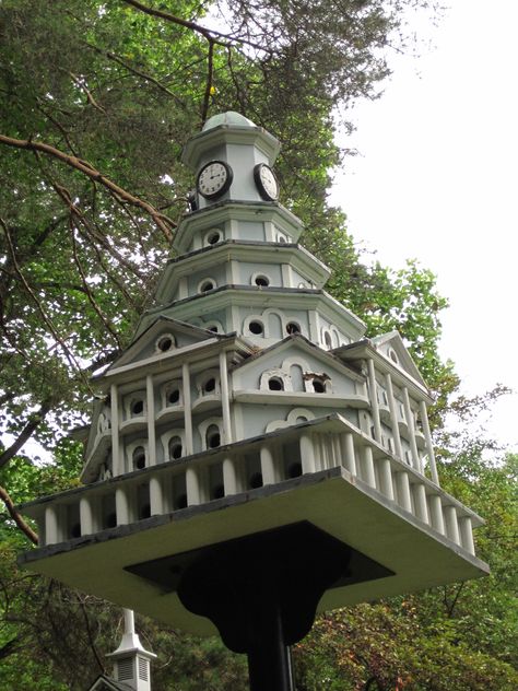 Fancy birdhouse at Kentuck Knob Fancy Bird Houses Unique Birdhouses, Fancy Birdhouses, Bird Hotel, Birdhouse In Your Soul, Purple Martin House, Bee Houses, Birdhouses Bird Feeders, Beautiful Birdhouses, Garden Birdhouses