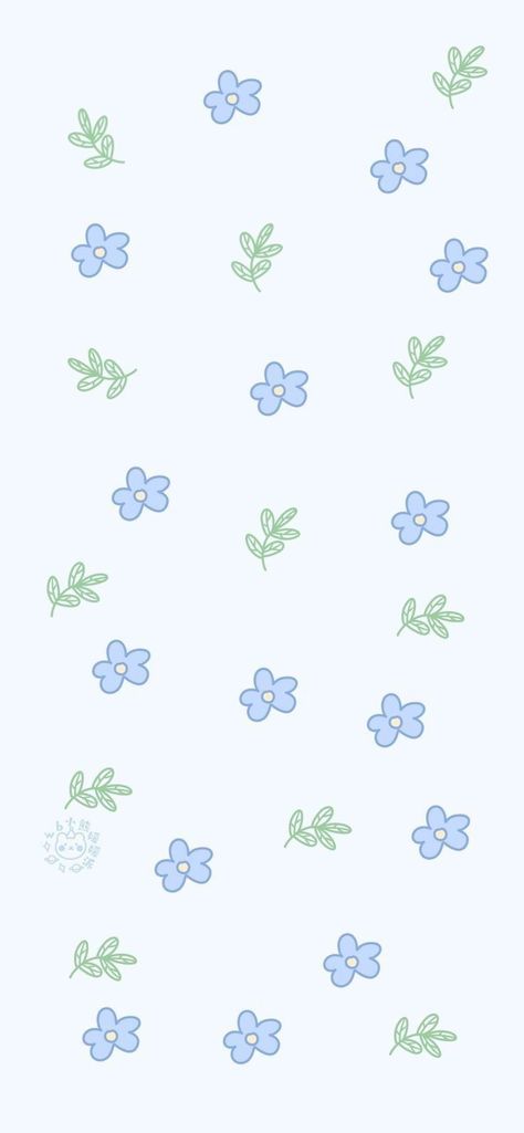 The Garden Of Words, Blue Flower Wallpaper, Wallpaper Iphone Boho, Cute Blue Wallpaper, Vintage Flowers Wallpaper, Simple Iphone Wallpaper, Whatsapp Wallpaper, Iphone Wallpaper Pattern, Cute Flower Wallpapers