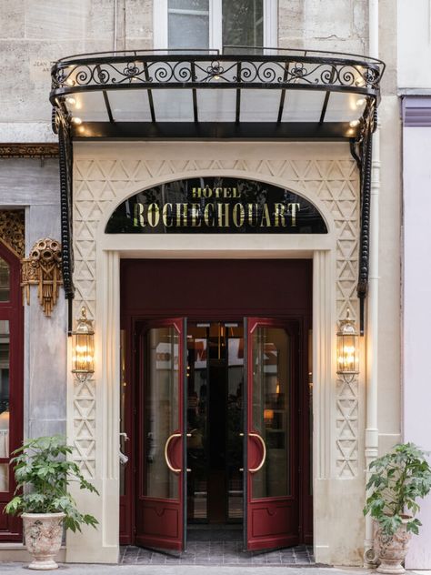 Hôtel Rochechouart by Festen Architecture | est living Best Paris Hotels, Black Subway Tiles, Parisian Hotel, Velvet Painting, Bar Design Awards, Gold Mosaic, 1920s Art Deco, Iron Furniture, Red Walls