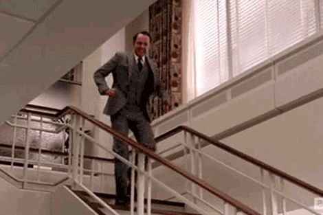 Stairs Gif, Falling Down Stairs, Man Moment, Don Draper, The Better Man Project, Take The Stairs, 10 Funniest, Socially Awkward, Awkward Moments