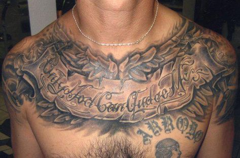 1 chest tattoo for men Full Chest Tattoos, Chest Ideas, Muster Tattoos, Cool Chest Tattoos, Pieces Tattoo, Religious Tattoos, Chest Piece Tattoos, Chest Tattoo Men, Chest Tattoos