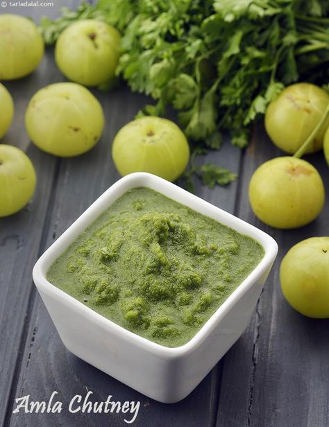 Amla Chutney, Gooseberry Spicy Chutney Amla Chutney, Spicy Chutney Recipe, Gooseberry Chutney, Amla Recipes, Spicy Chutney, Gooseberry Recipes, Indian Gooseberry, Recipe Indian, Chutney Recipe