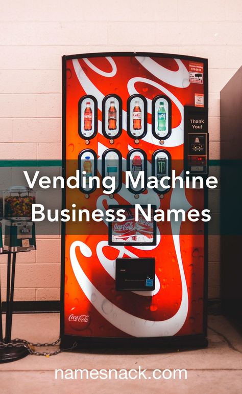 Vending Machine Business Names, Vending Machine Business Ideas, How To Start A Vending Machine Business, Vending Machine Ideas, Unique Company Names, Vendor Machine, Vending Business, Laundromat Business, Vending Machine Design