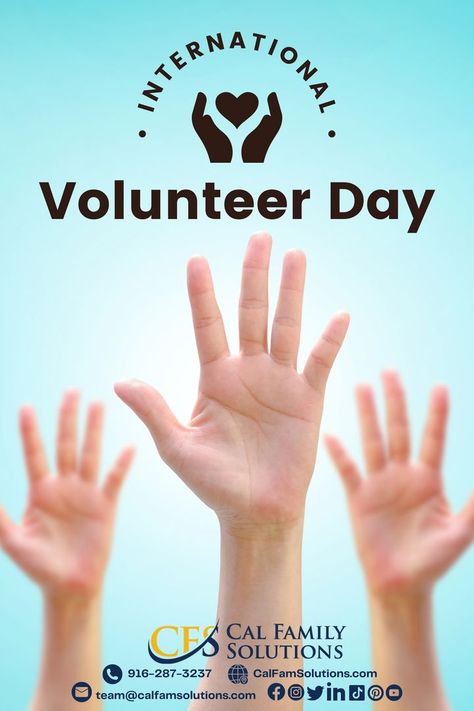 We may not realize it but just by offering our volunteering we are making a huge difference in this world. Happy International Volunteers Day to everyone. 🩸🏥🙋‍♀️💪 International Volunteer Day, International Volunteer, Divorce Attorney, Holiday Greetings, This World, California, Quick Saves